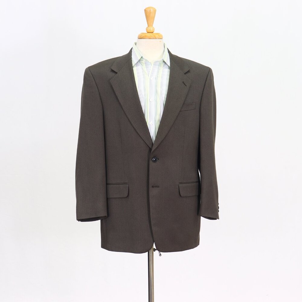 Jones New York 44R Green Blazer Sport Coat Jacket 2-Button Solid Y842